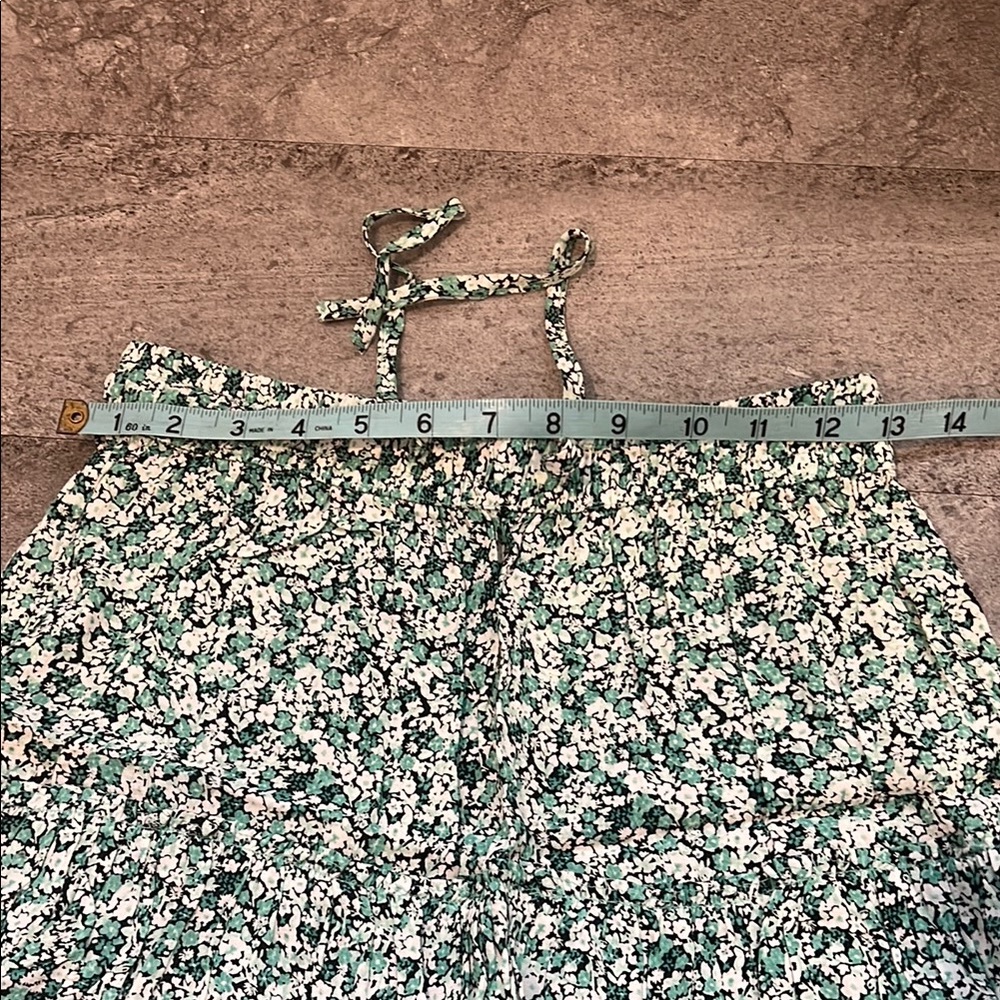 Zara green and white floral mini skirt - Picture 3 of 6